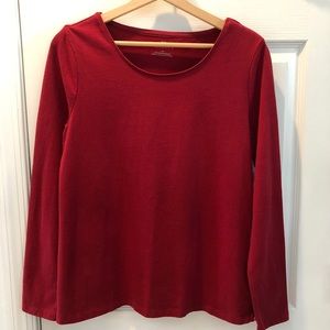 Talbots cotton zip shirt